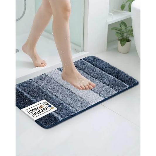 17x24 Dark Blue Ombre Square Bathroom Rug