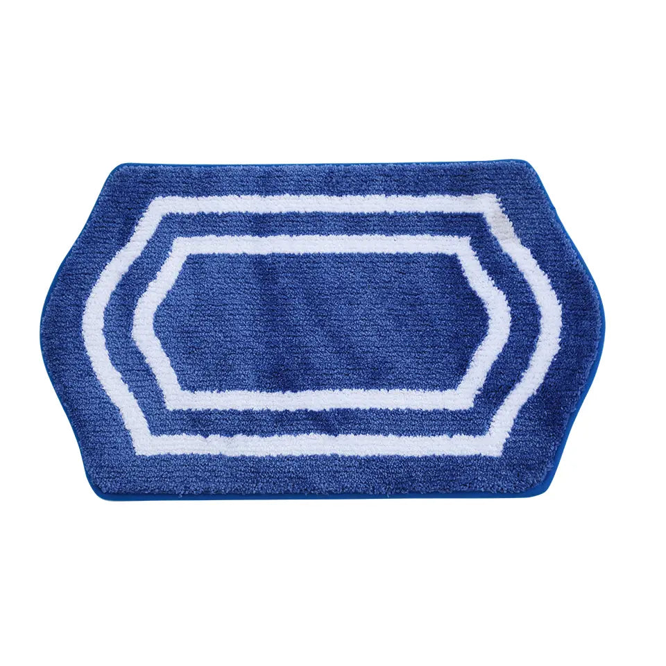 17x27 Blue Luxury Plush Oval Bath Rugs