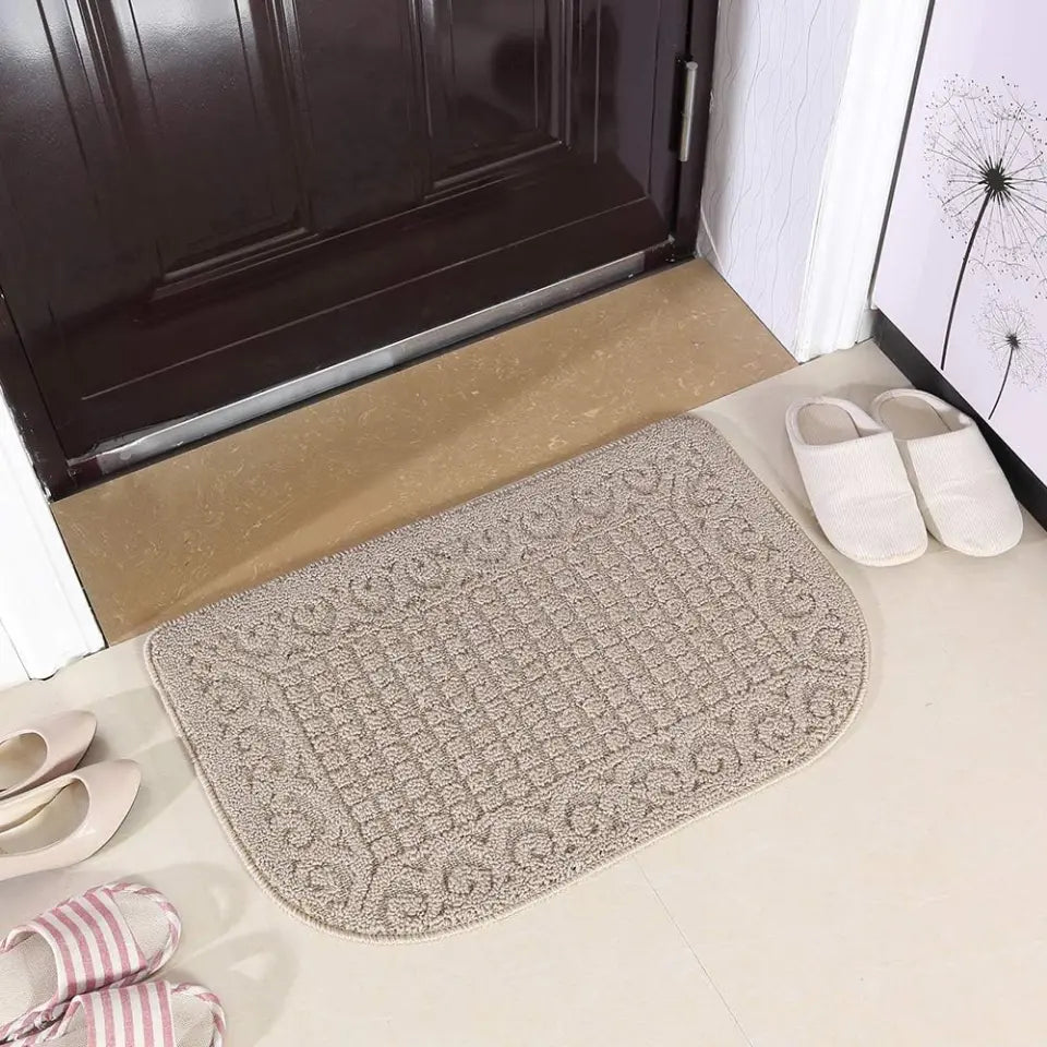 18x27 Beige D Shaped Small Kitchen Rugs