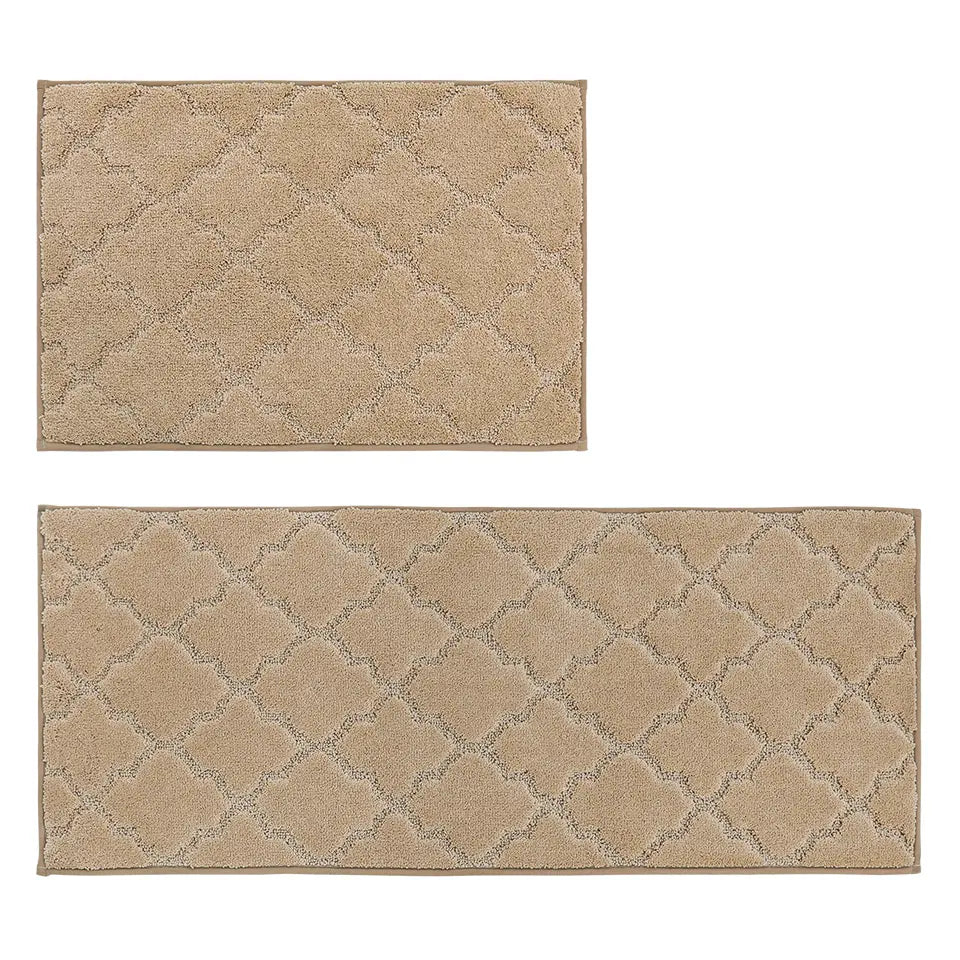 20x30 20x48 Beige Trellis Scatter Rugs for Kitchen