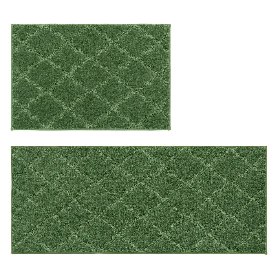 20x30 20x48 Green Trellis Scatter Rugs for Kitchen