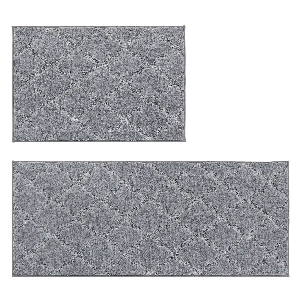 20x30 20x48 Grey Trellis Scatter Rugs for Kitchen