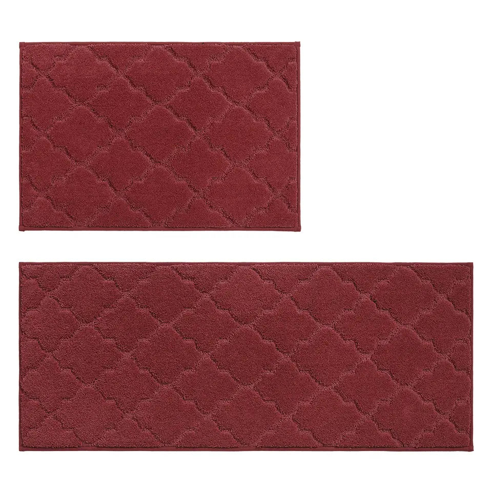 20x30 20x48 Red Trellis Scatter Rugs for Kitchen