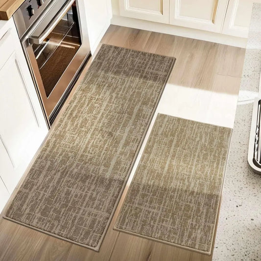 20x32 20x48 Taupe Abstract Kitchen Rugs