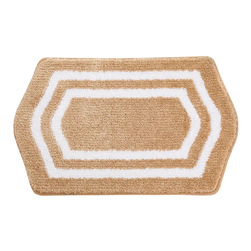 20x32 Beige Luxury Plush Oval Bath Rugs