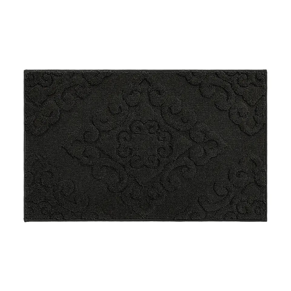 20x32 Black Elegant Floral Door Mats