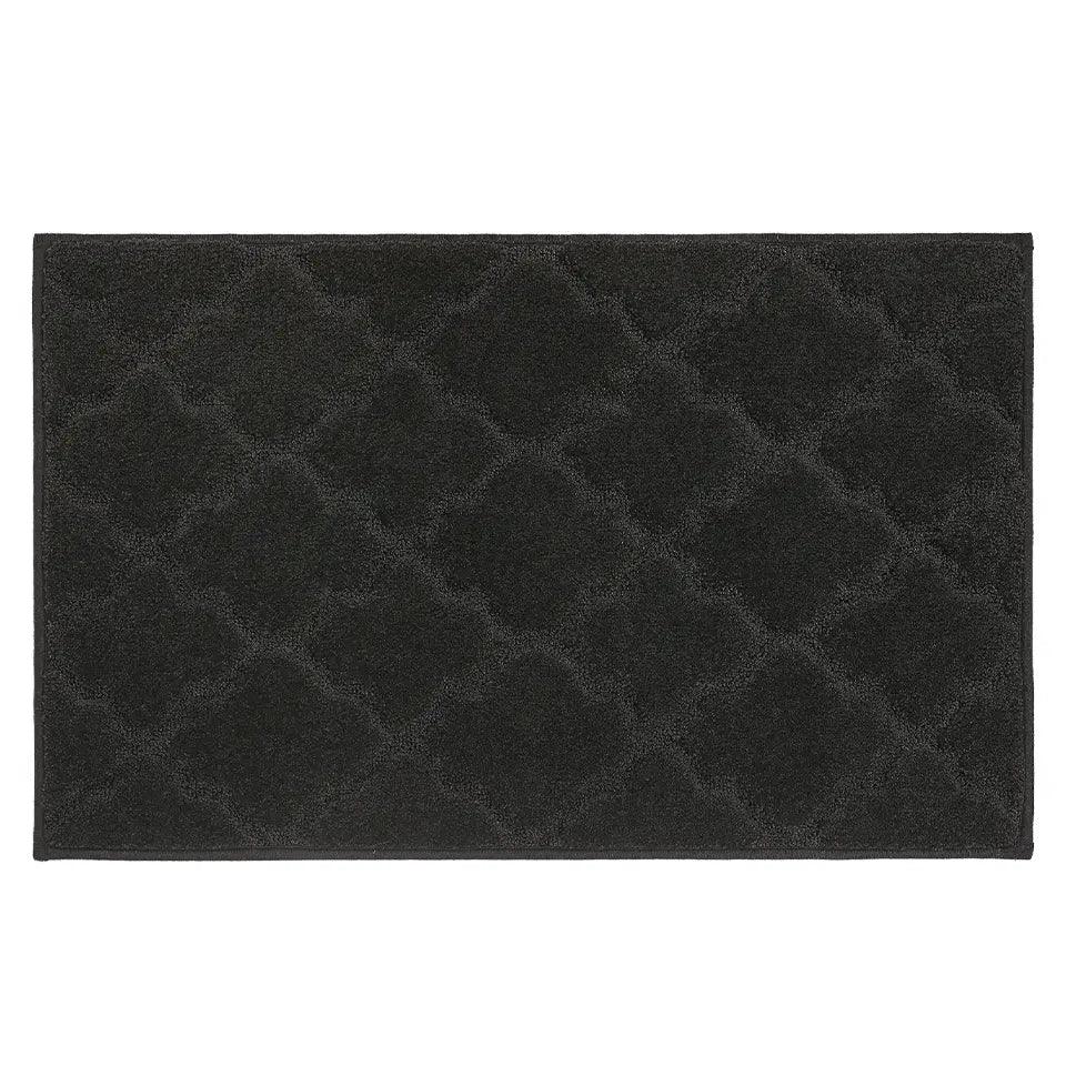 20x32 Black Trellis Scatter Rugs for Kitchen