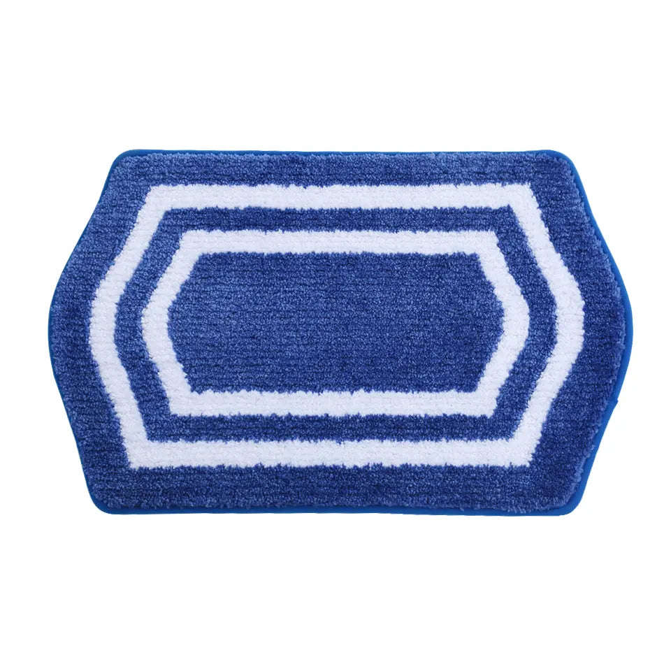 20x32 Blue Luxury Plush Oval Bath Rugs