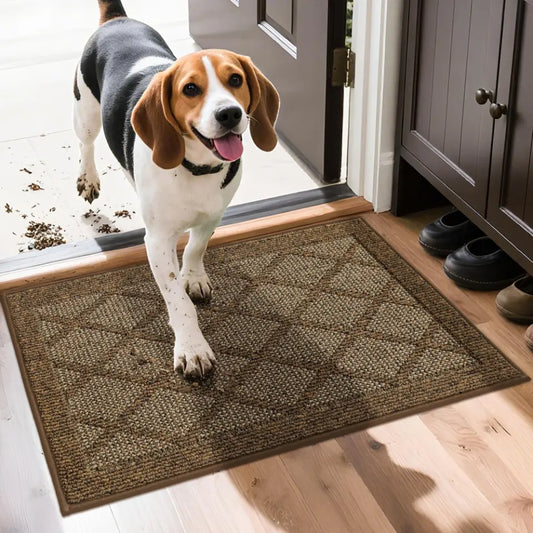 20x32 Brown Plain Diamond Door Mats