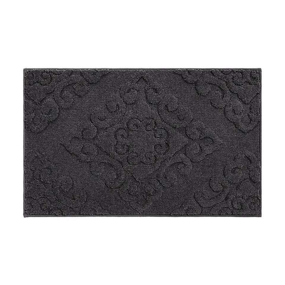 20x32 Dark Grey Elegant Floral Door Mats