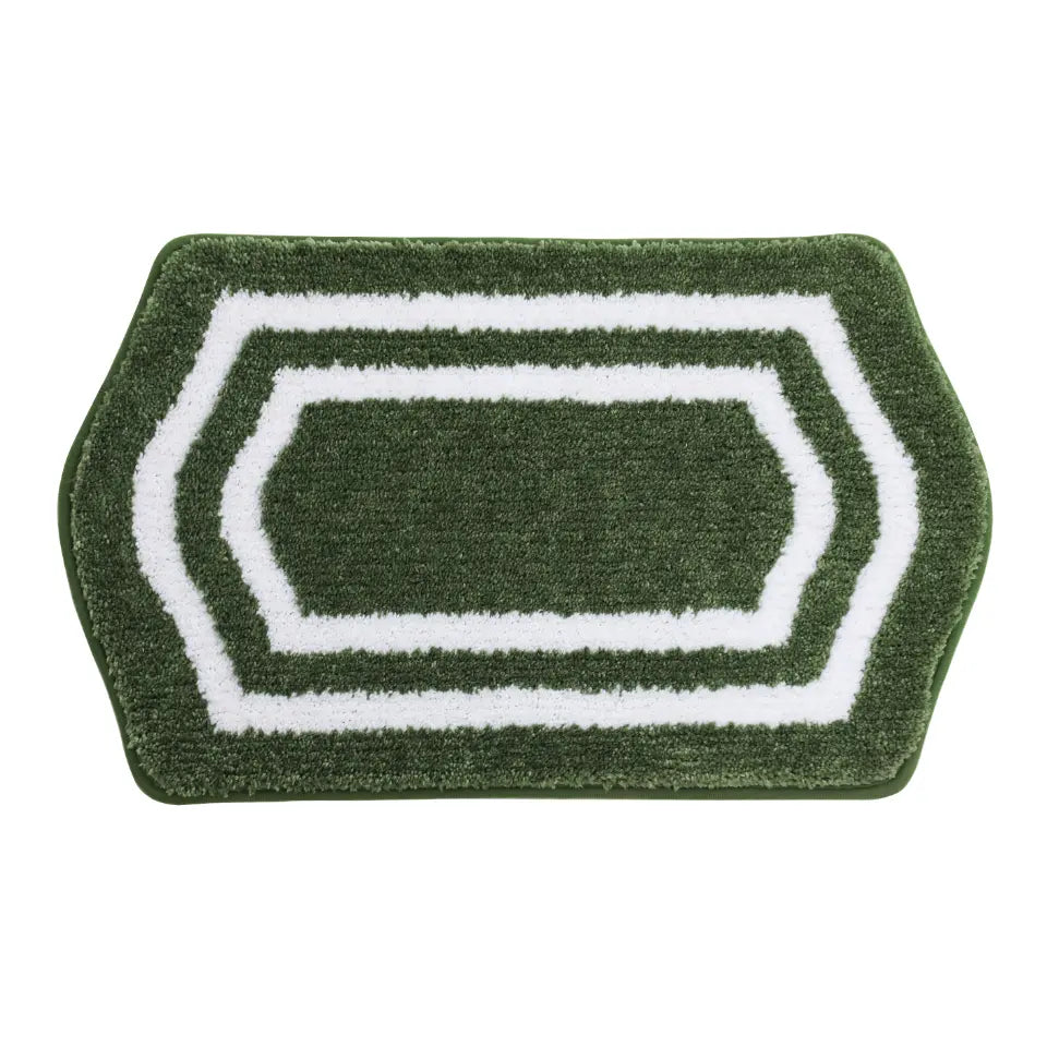 20x32 Green Luxury Plush Oval Bath Rugs
