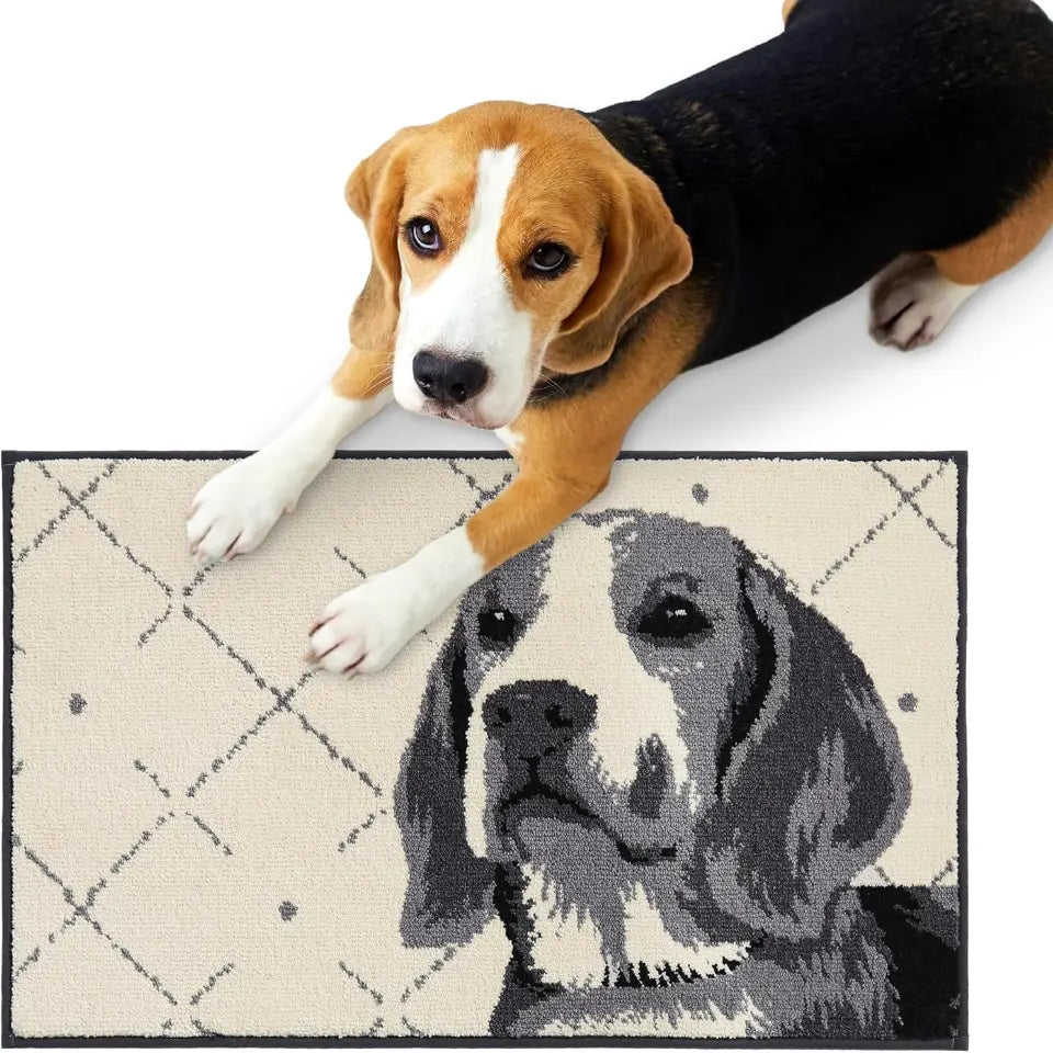 20x32 Grey Dog Themed Doormats