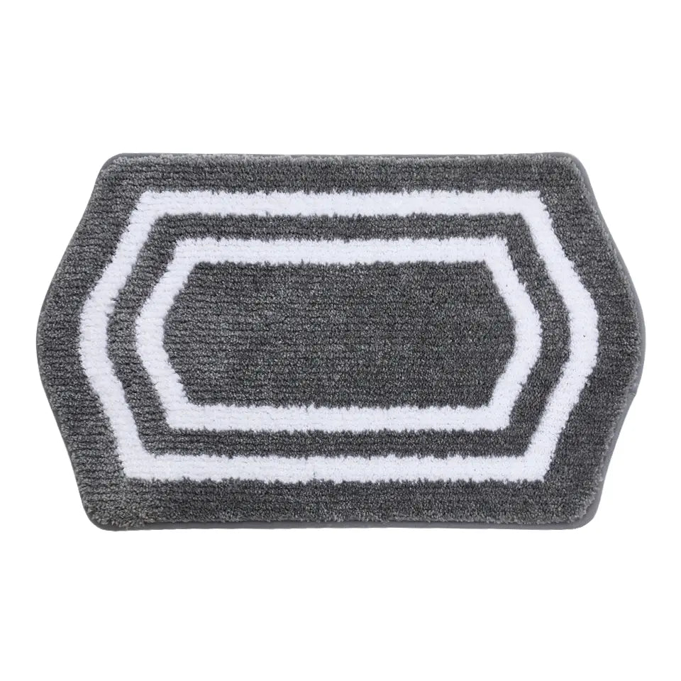 20x32 Grey Luxury Plush Oval Bath Rugs