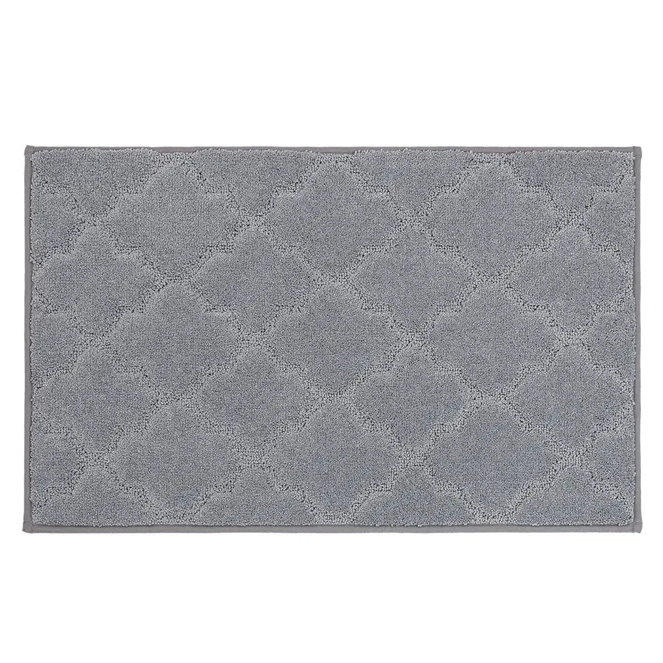 20x32 Grey Trellis Scatter Rugs for Kitchen