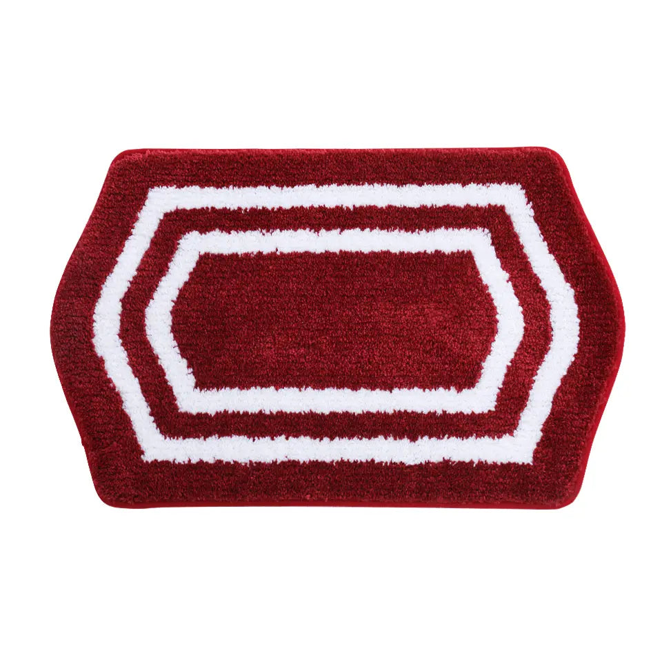20x32 Red Luxury Plush Oval Bath Rugs