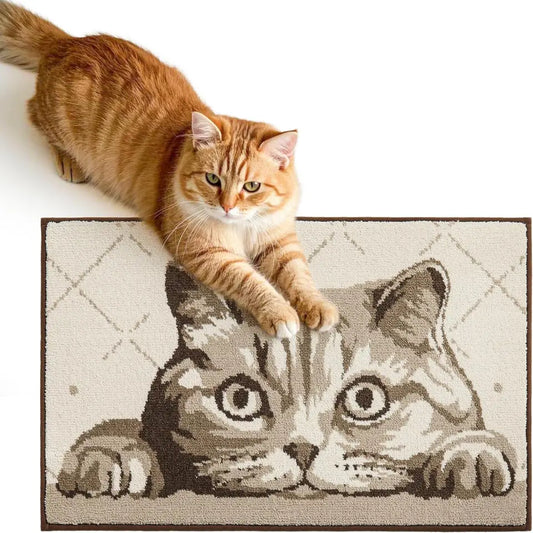 20x32 Taupe Cat Front Door Mat