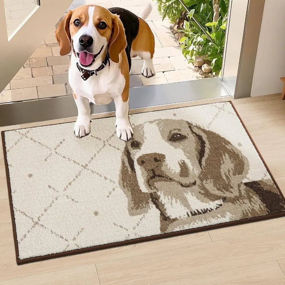 20x32 Taupe Dog Welcome Mats