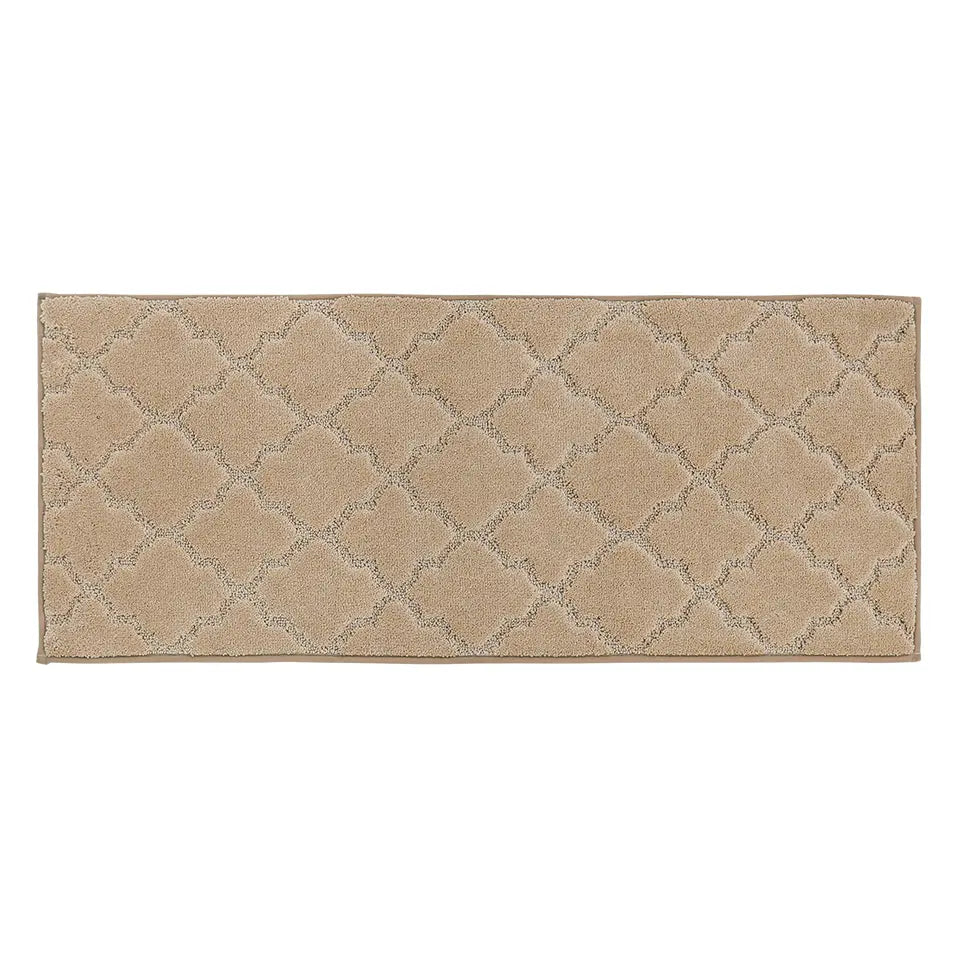 20x48 Beige Trellis Scatter Rugs for Kitchen