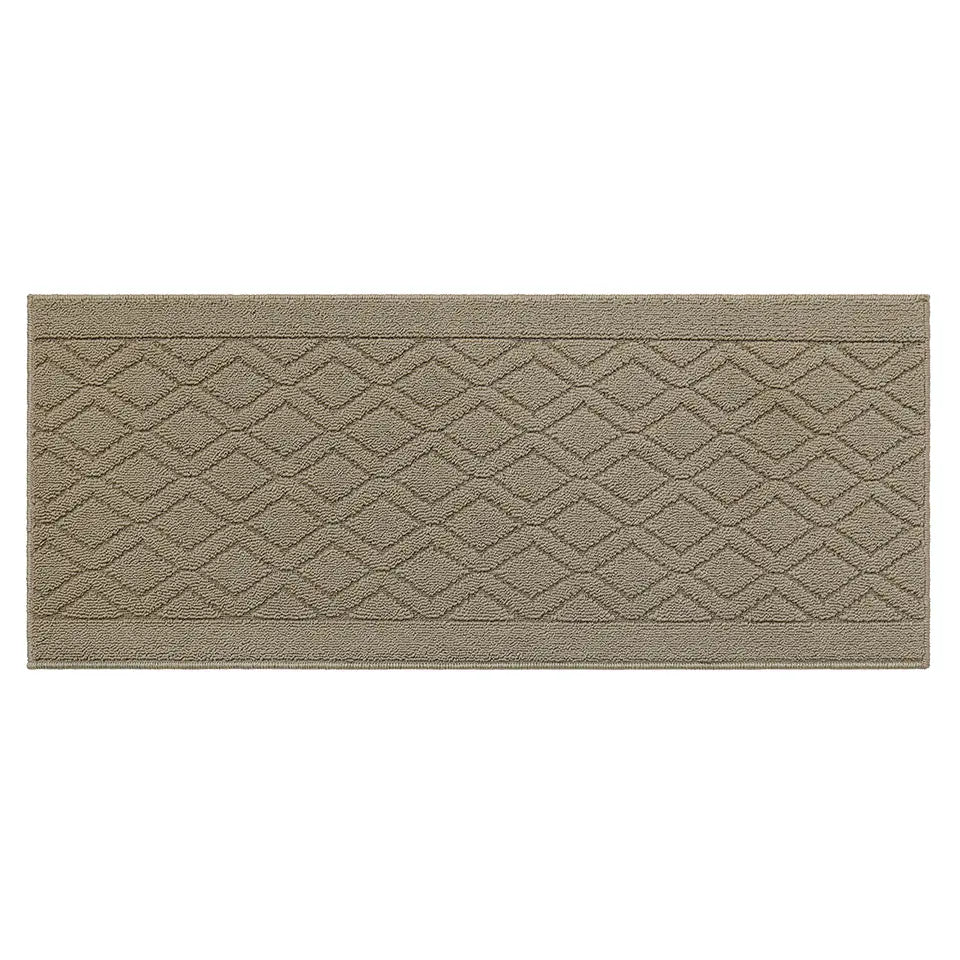 20x48 Beige Wave Geometric Kitchen Mat