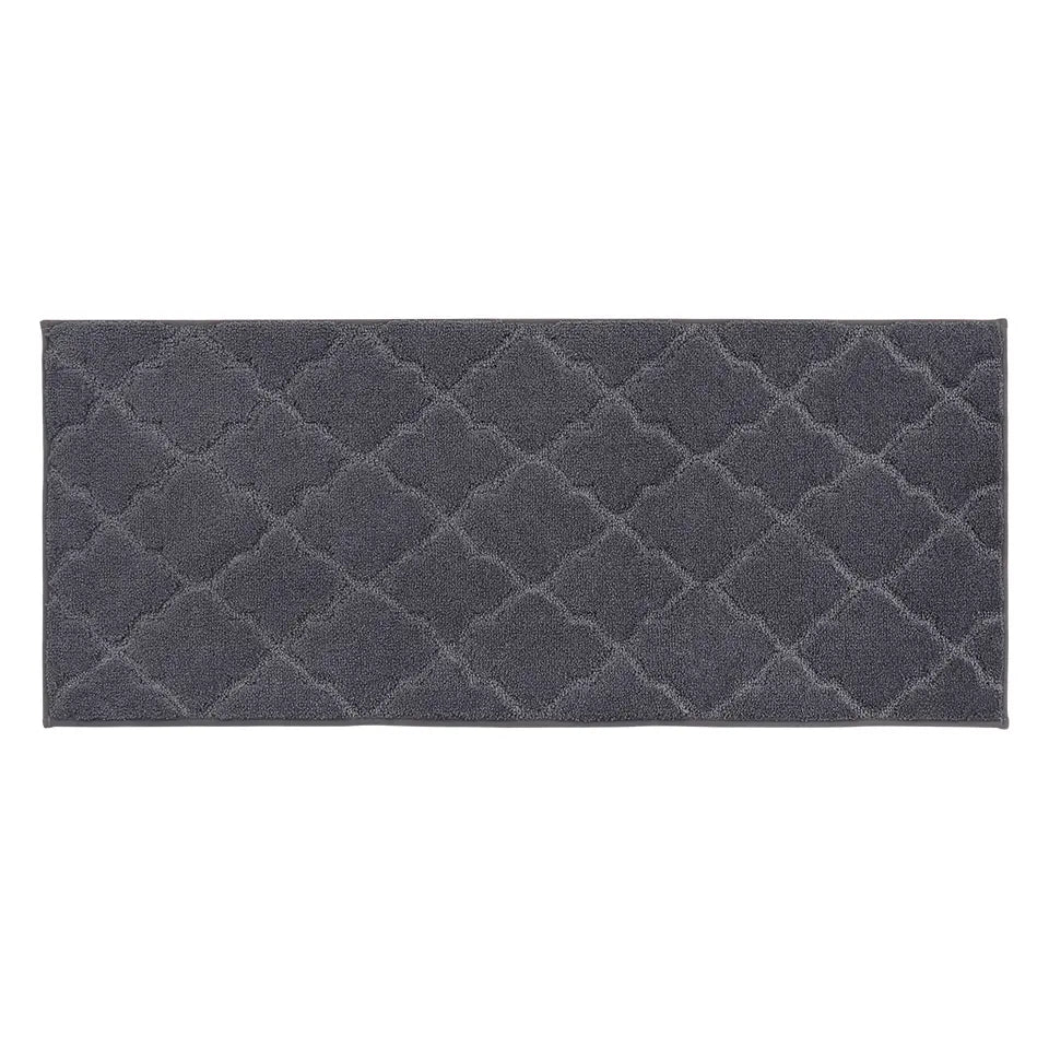 20x48 Dark Grey Trellis Scatter Rugs for Kitchen