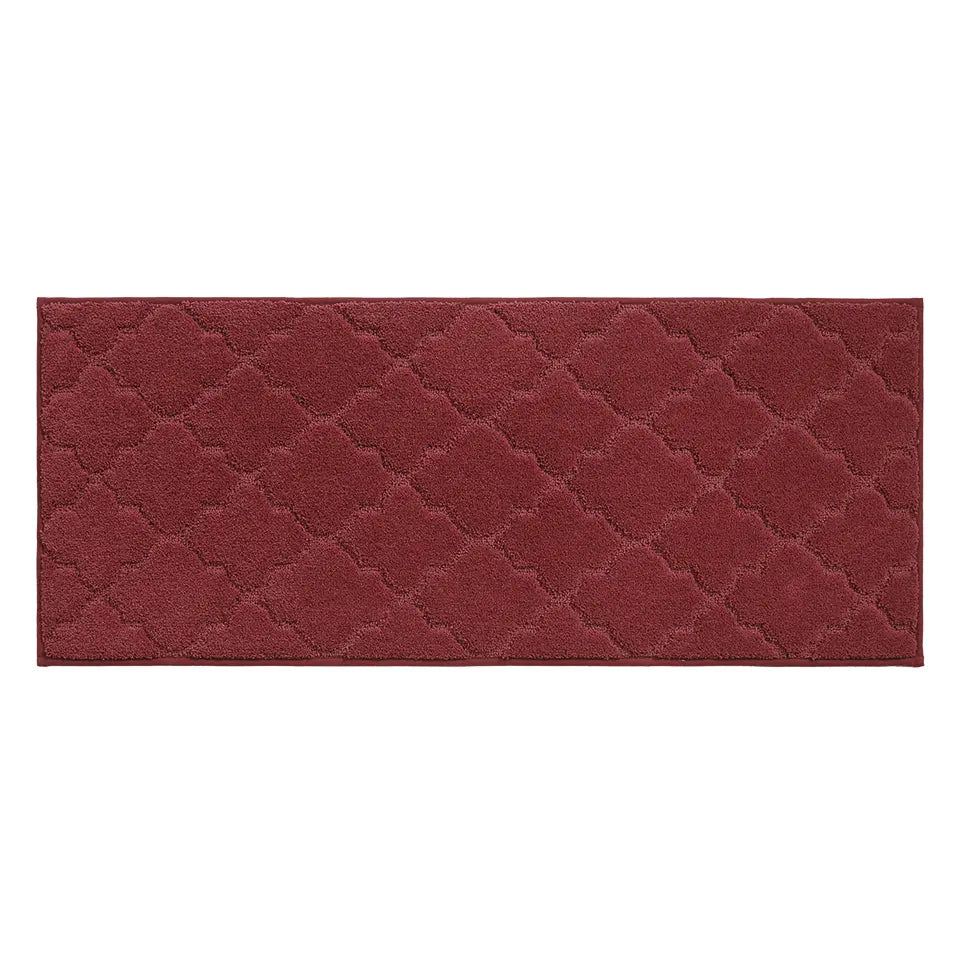 20x48 Red Trellis Scatter Rugs for Kitchen