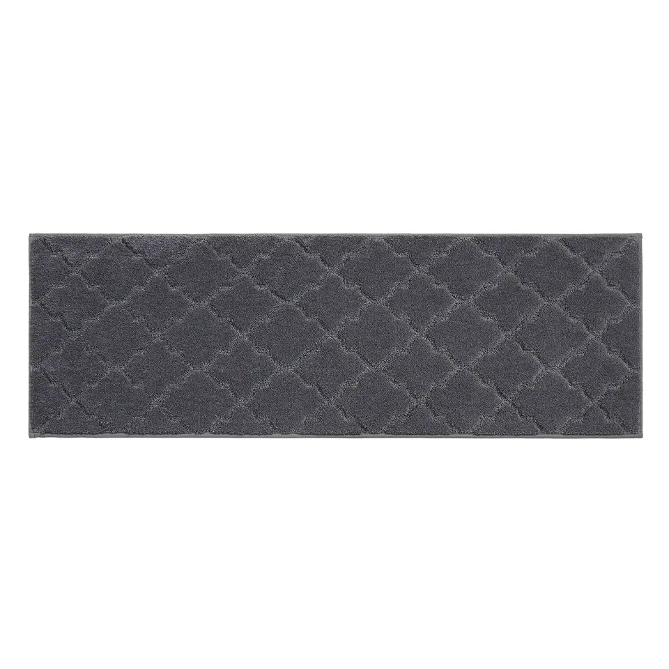 20x59 Dark Grey Trellis Scatter Rugs for Kitchen