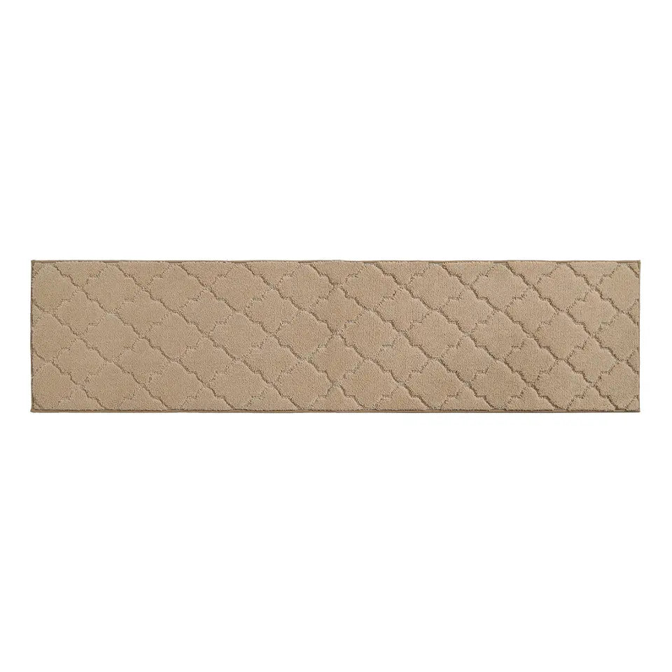 20x79 Beige Trellis Scatter Rugs for Kitchen