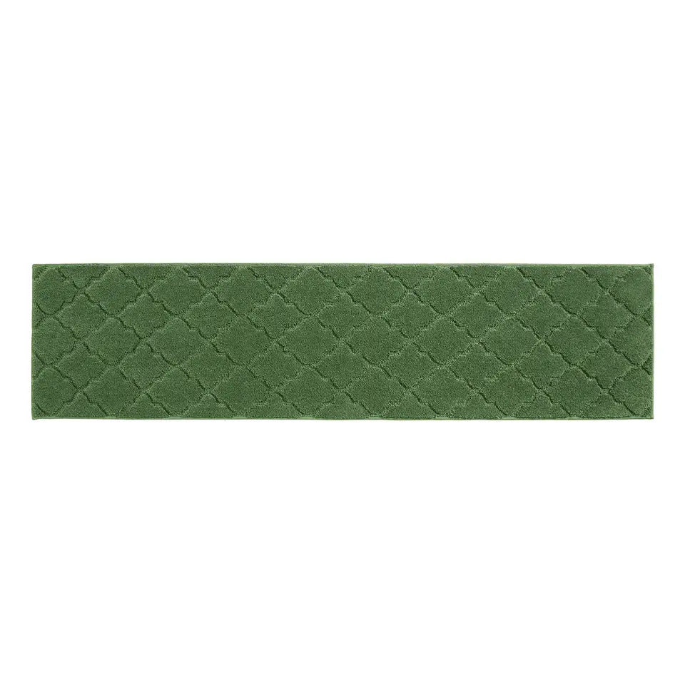 20x79 Green Trellis Scatter Rugs for Kitchen