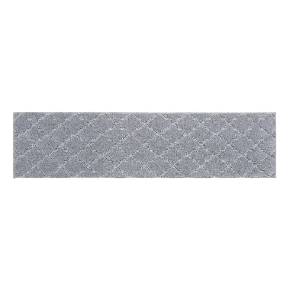 20x79 Grey Trellis Scatter Rugs for Kitchen