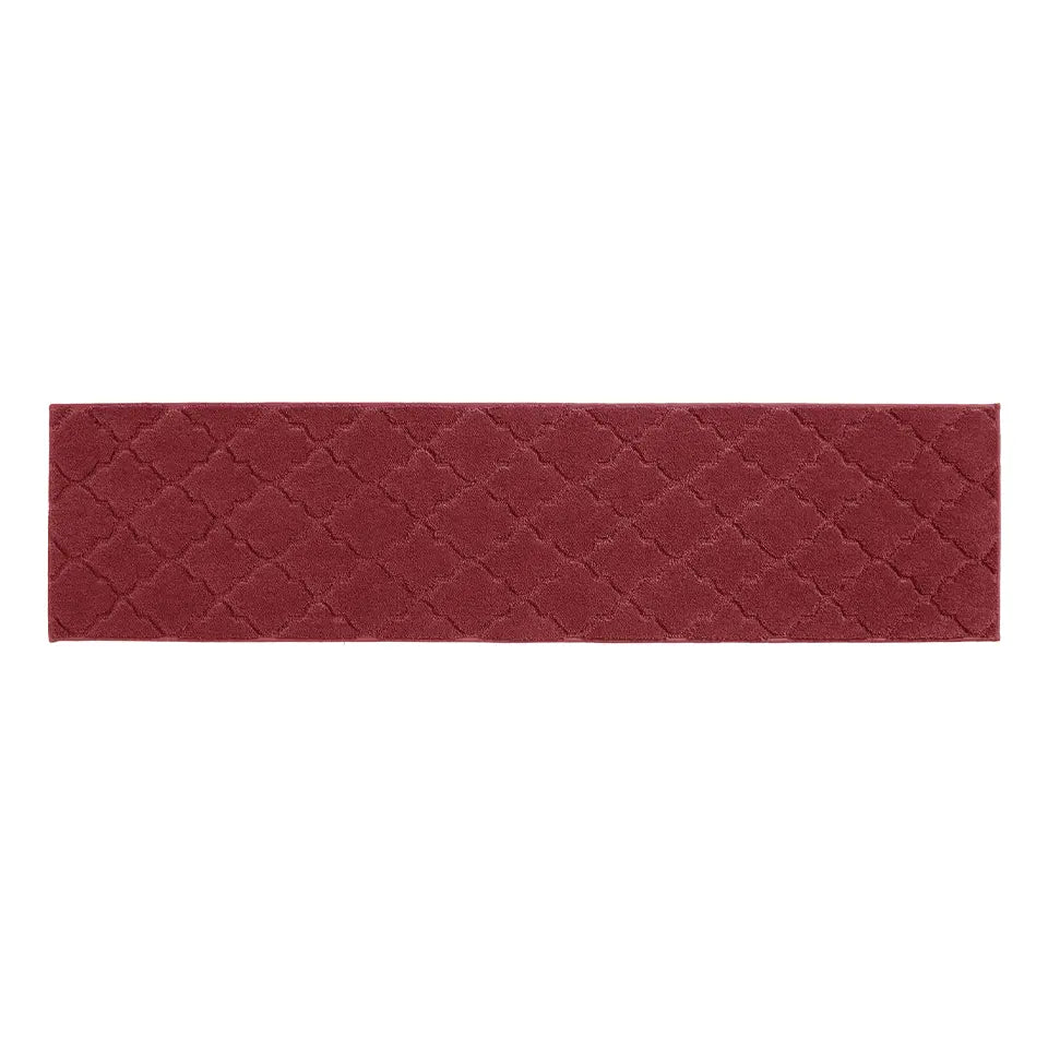 20x79 Red Trellis Scatter Rugs for Kitchen