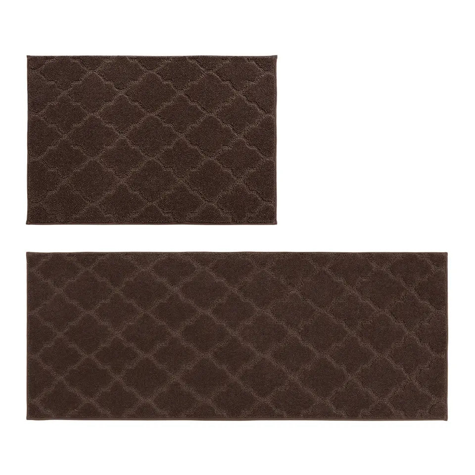 24x35 24x60 Brown Trellis Scatter Rugs for Kitchen