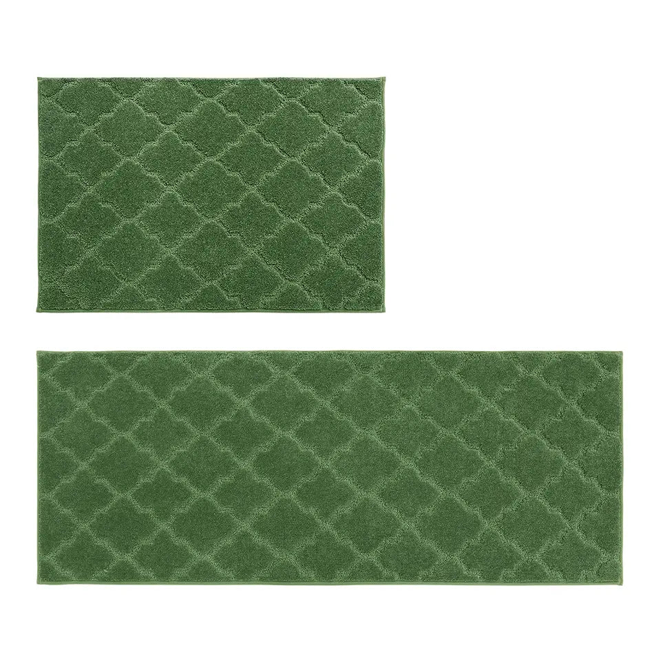 24x35 24x60 Green Trellis Scatter Rugs for Kitchen