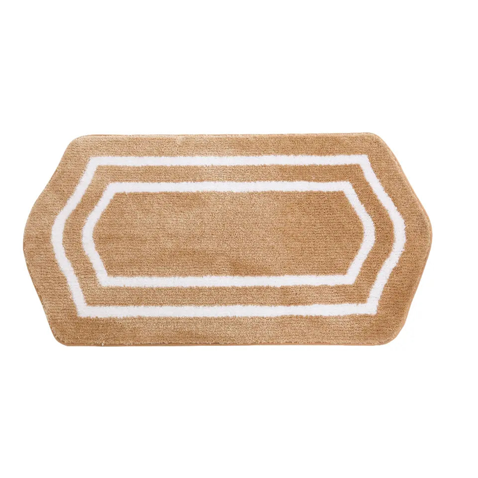 24x36 Beige Luxury Plush Oval Bath Rugs