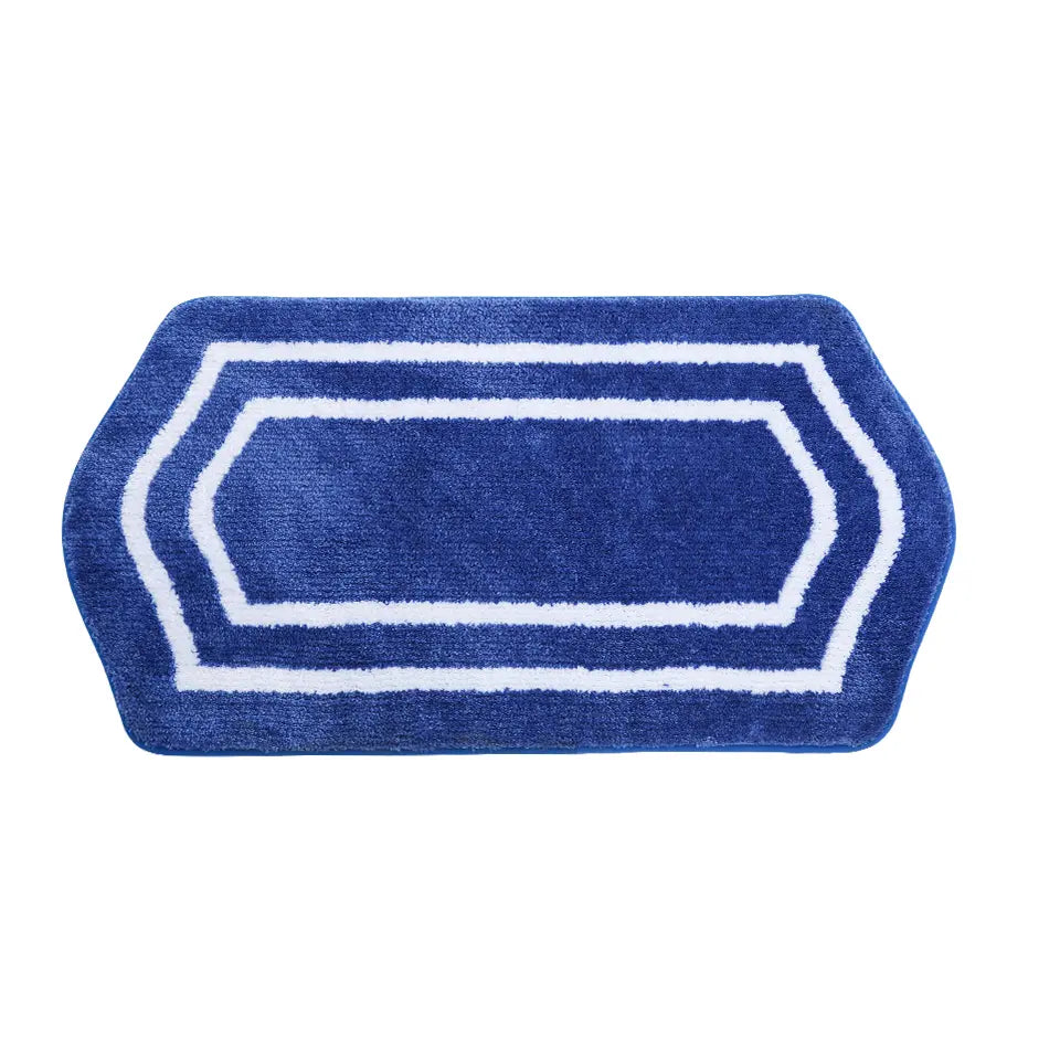 24x36 Blue Luxury Plush Oval Bath Rugs