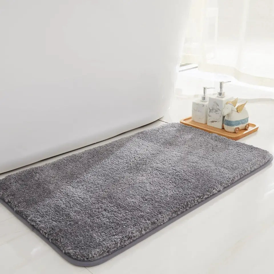 24x36 Dark Grey Plain Color Luxury Bath Rugs