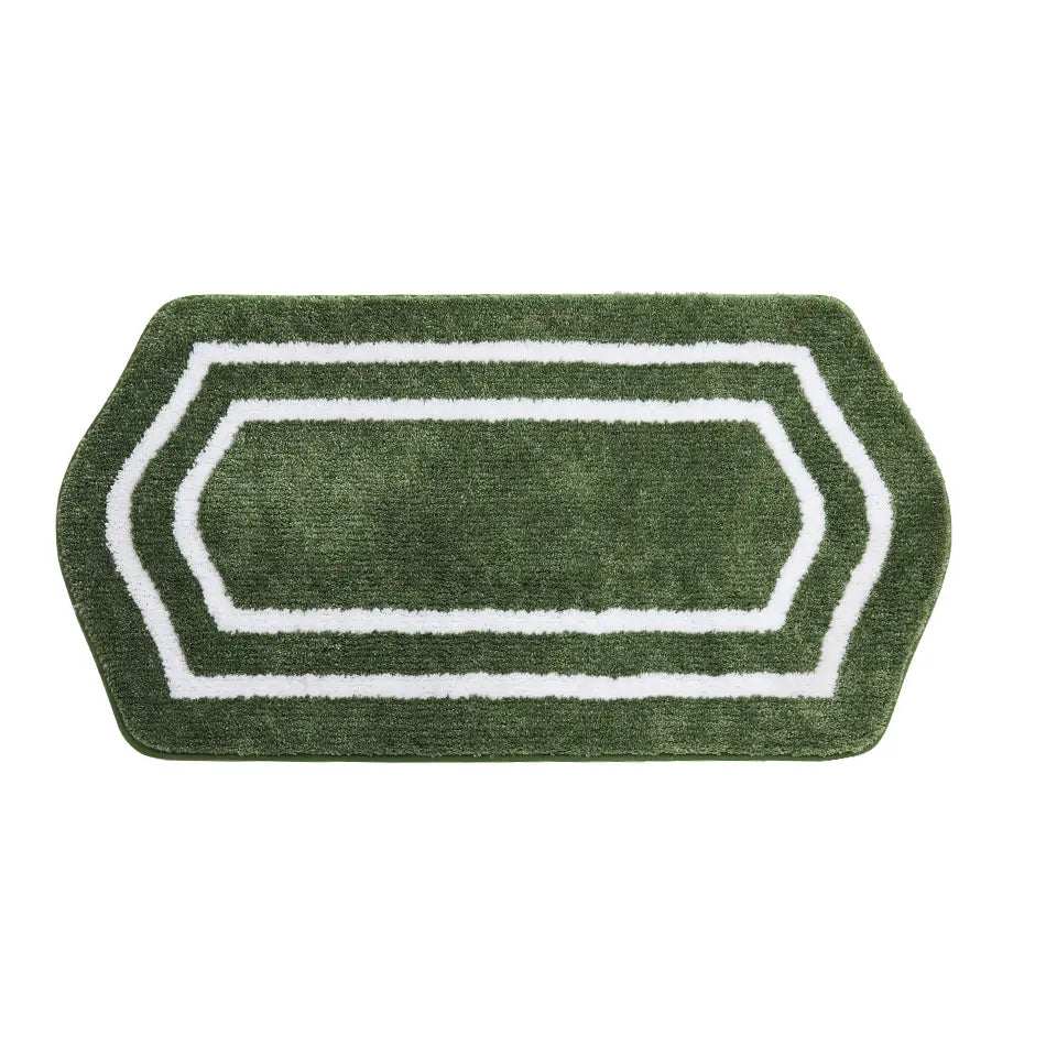 24x36 Green Luxury Plush Oval Bath Rugs