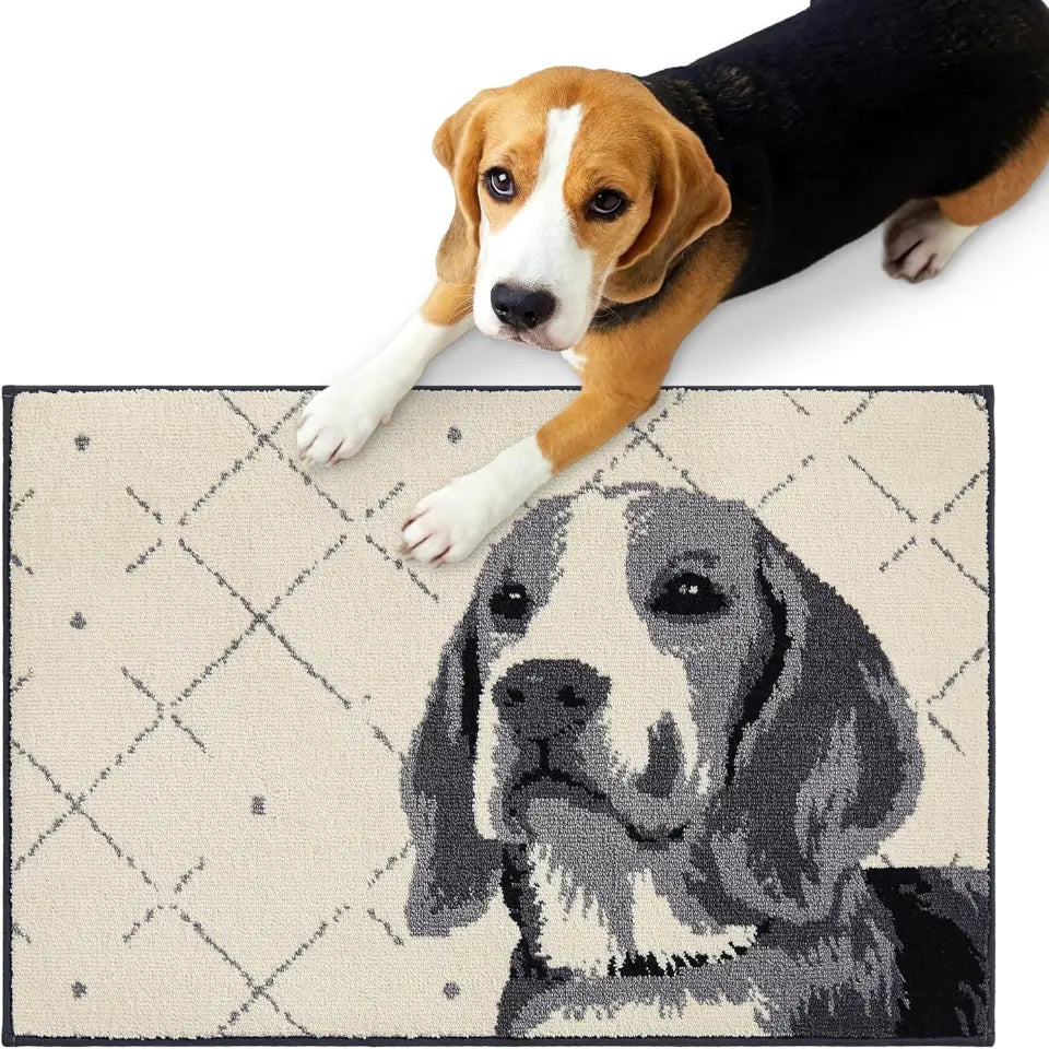 24x36 Grey Dog Themed Doormats
