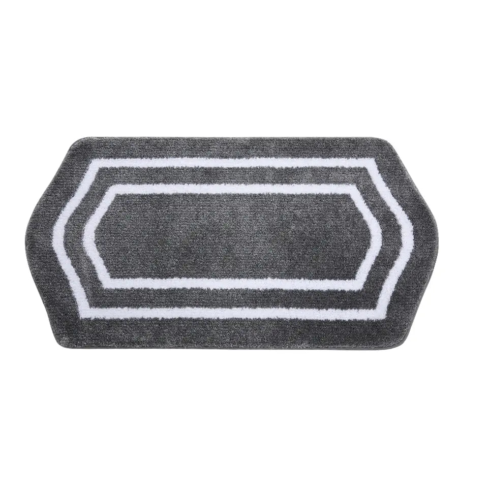 24x36 Grey Luxury Plush Oval Bath Rugs