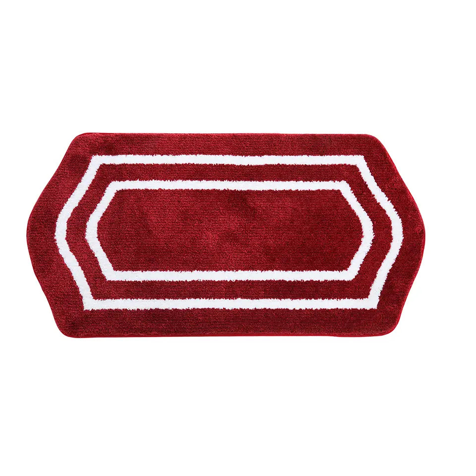24x36 Red Luxury Plush Oval Bath Rugs
