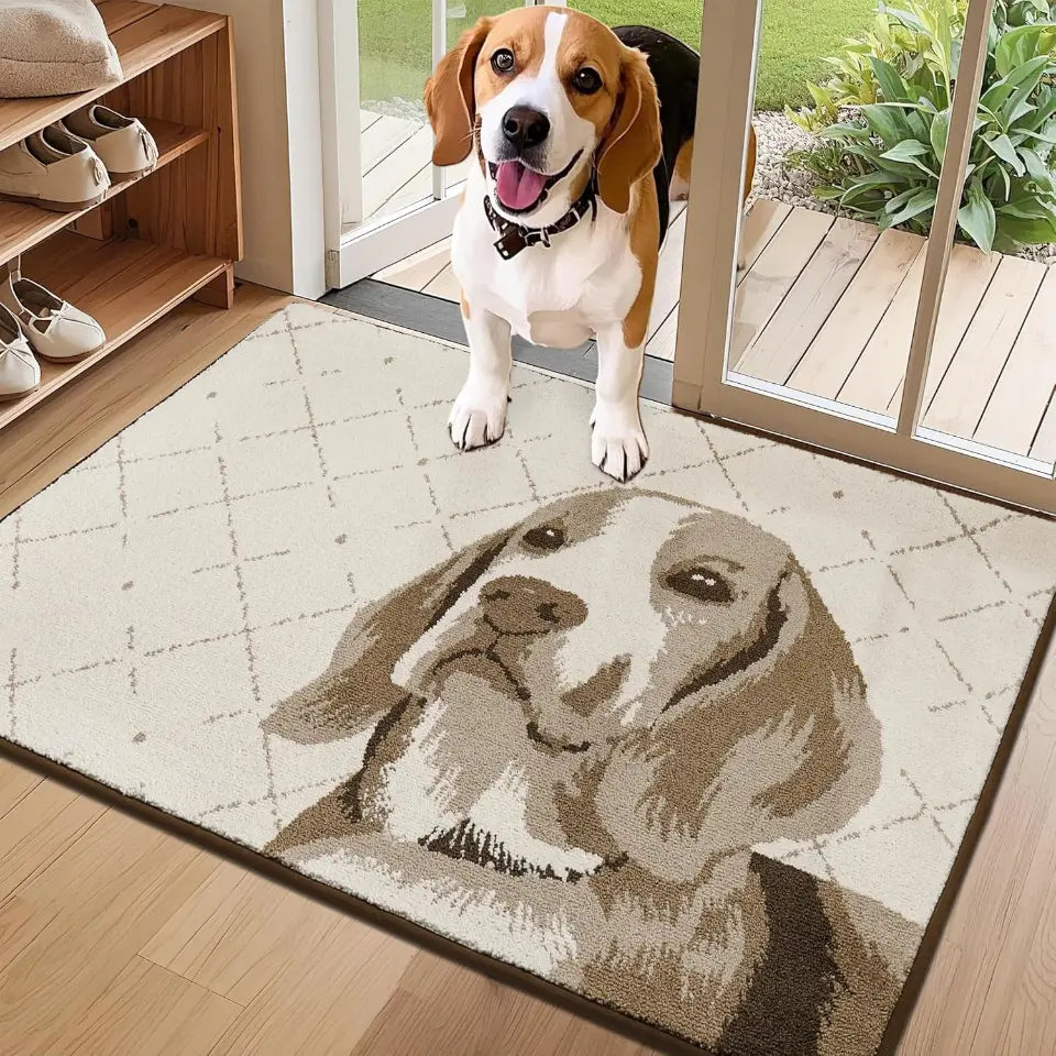 24x36 Taupe Dog Welcome Mats