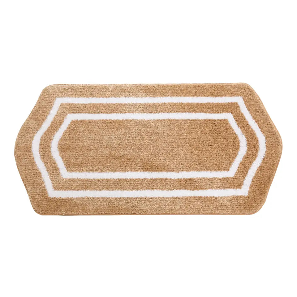 24x48 Beige Luxury Plush Oval Bath Rugs