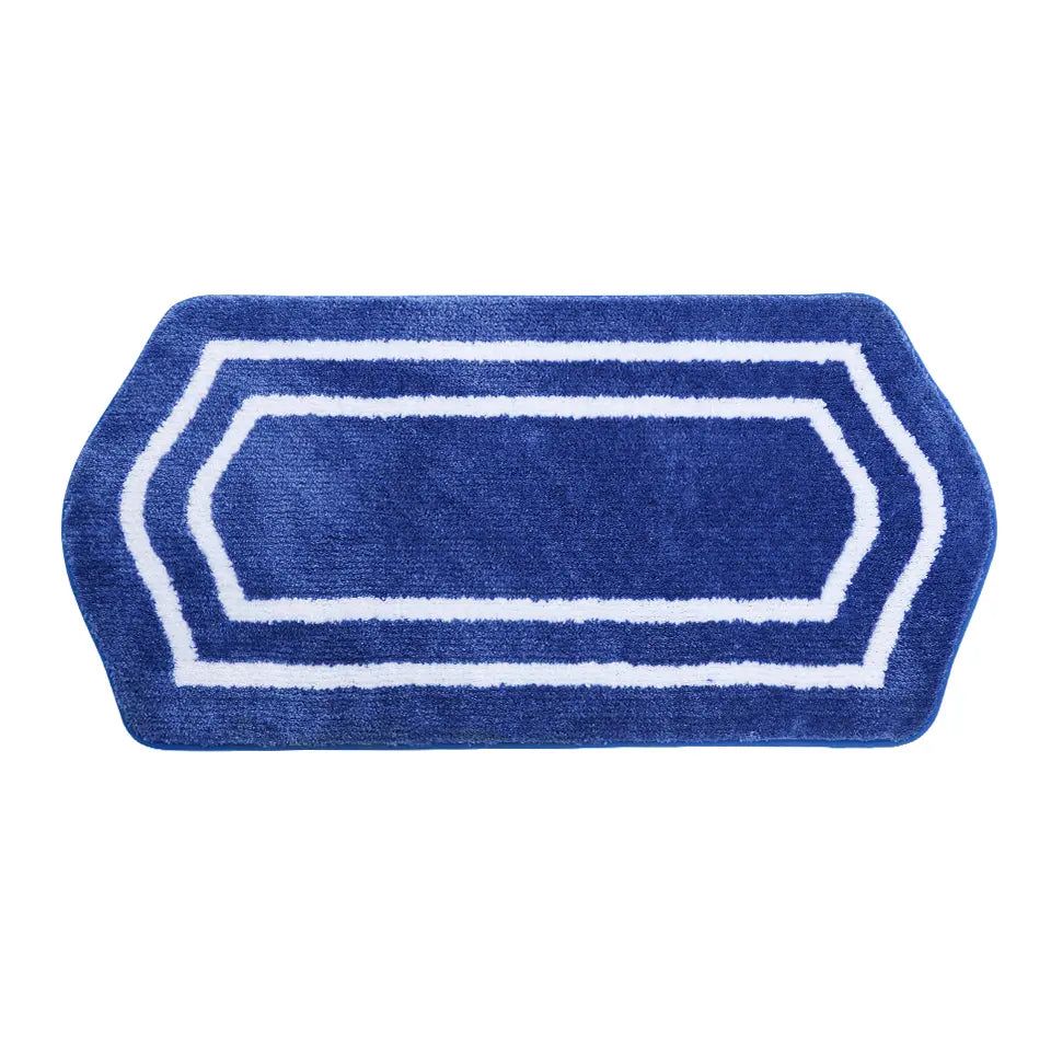 24x48 Blue Luxury Plush Oval Bath Rugs