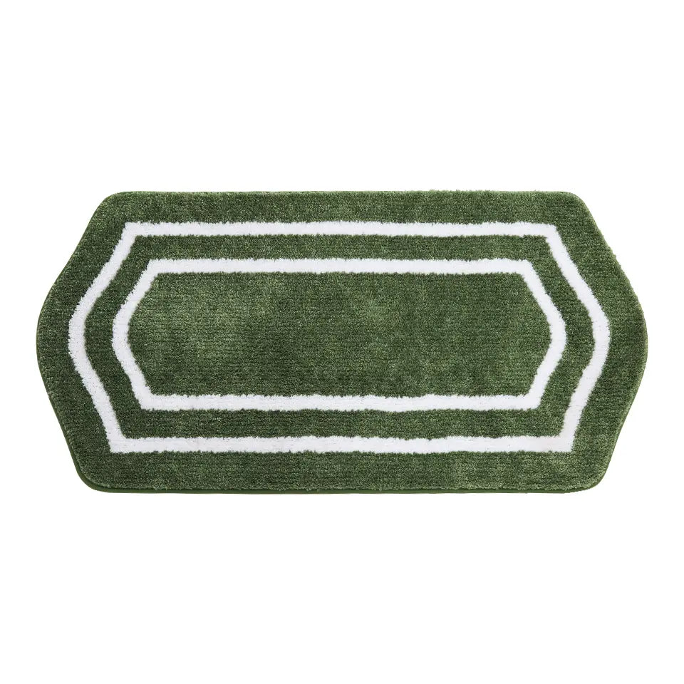 24x48 Green Luxury Plush Oval Bath Rugs