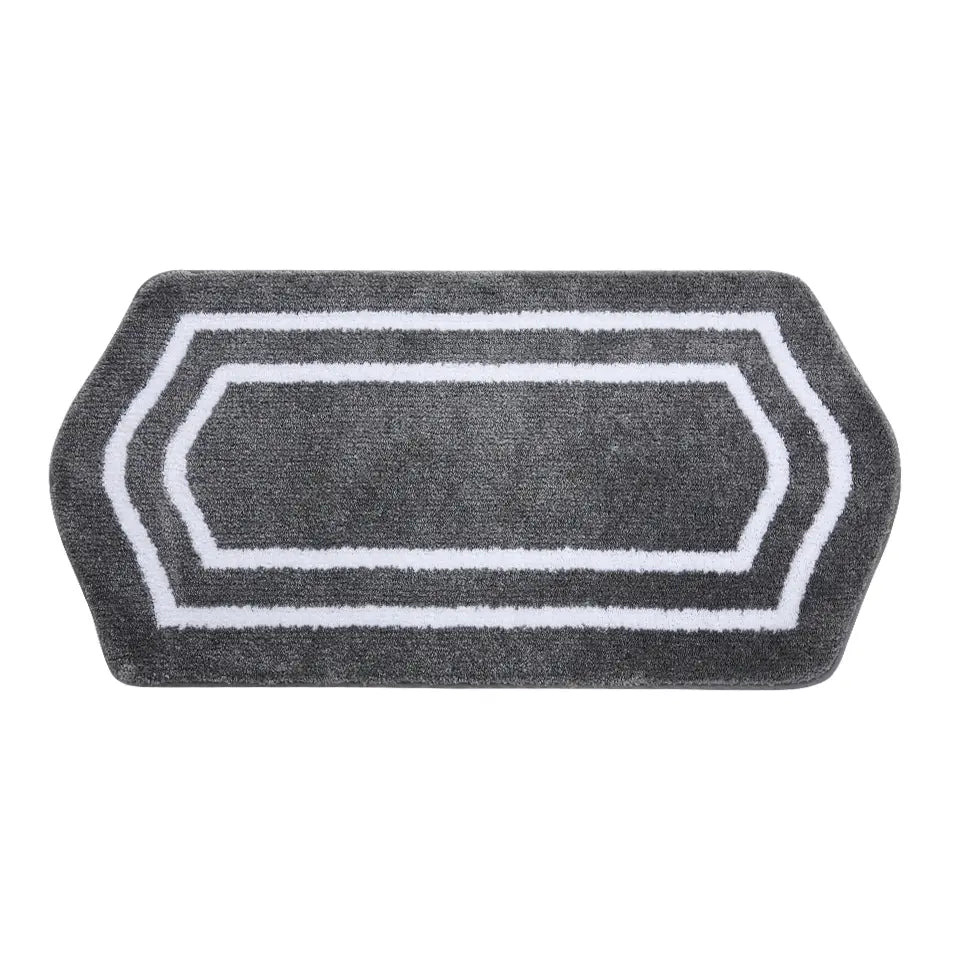 24x48 Grey Luxury Plush Oval Bath Rugs