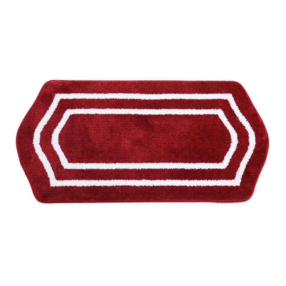 24x48 Red Luxury Plush Oval Bath Rugs