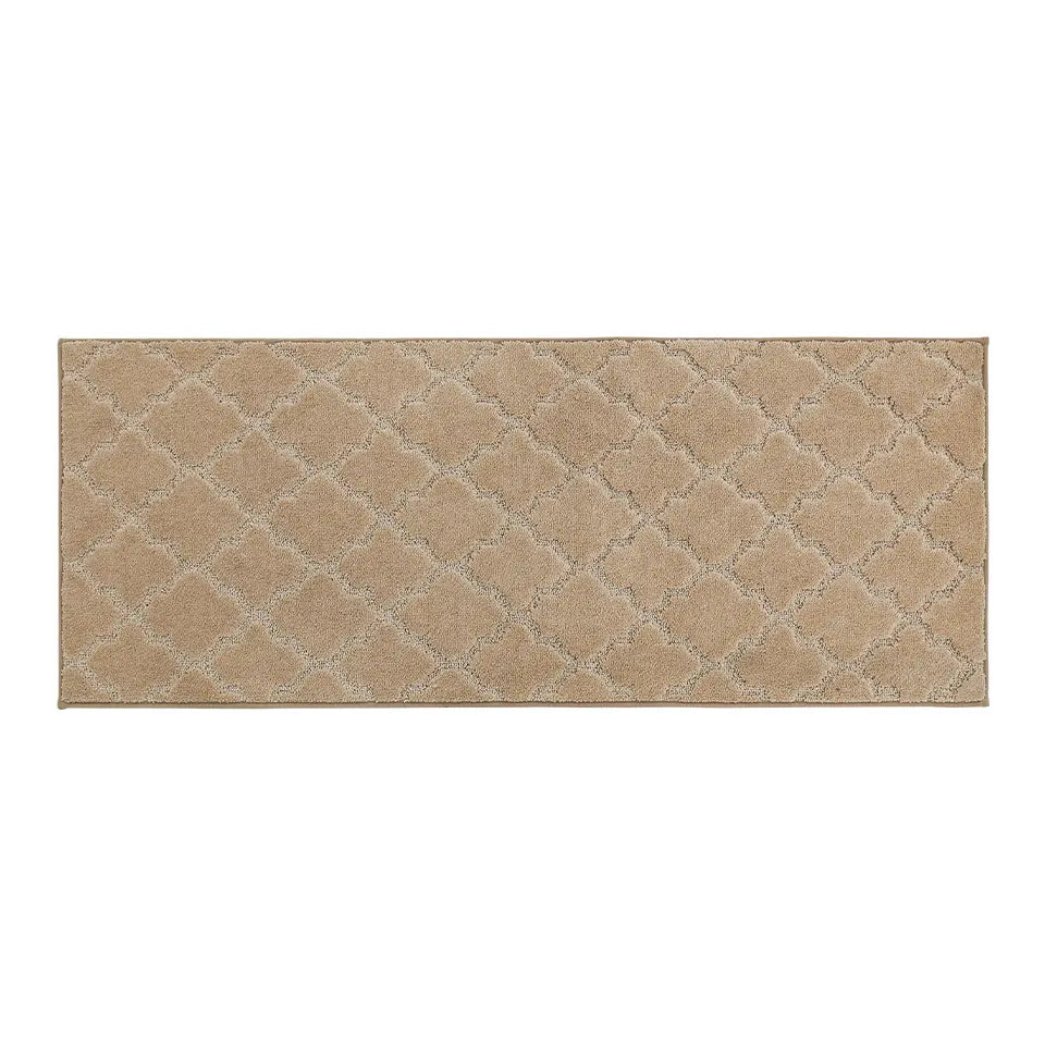 24x60 Beige Trellis Scatter Rugs for Kitchen