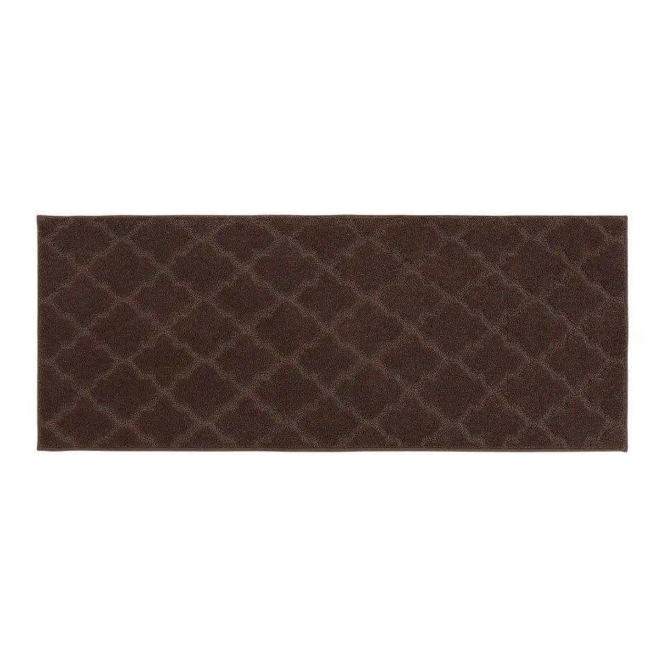 24x60 Brown Trellis Scatter Rugs for Kitchen