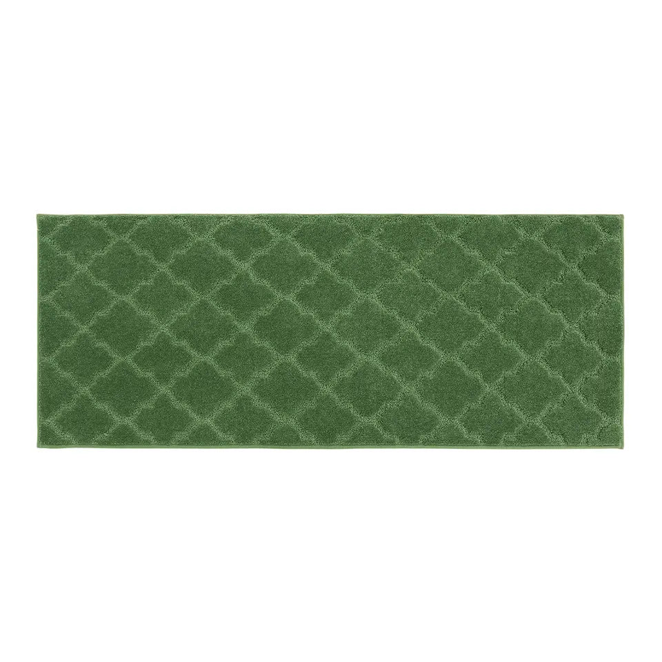 24x60 Green Trellis Scatter Rugs for Kitchen