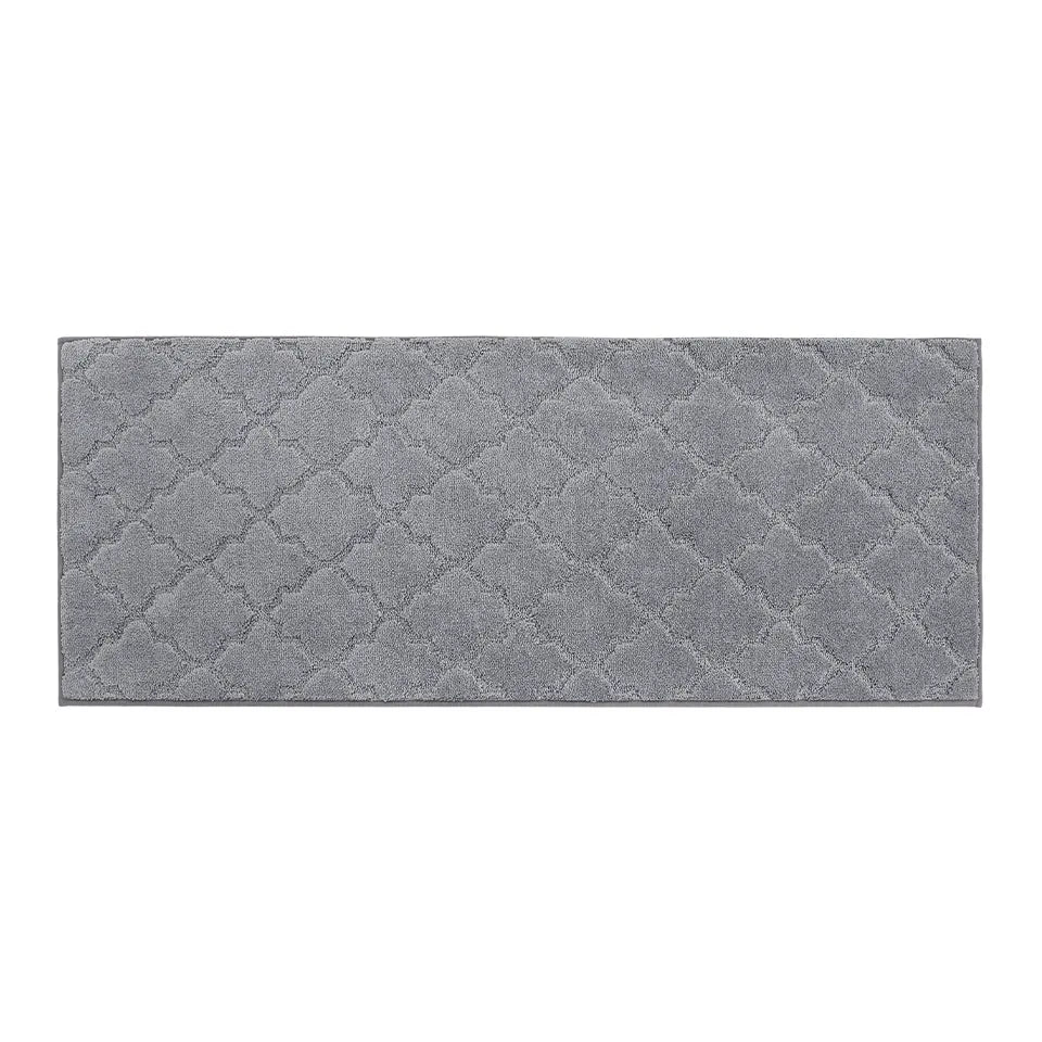 24x60 Grey Trellis Scatter Rugs for Kitchen