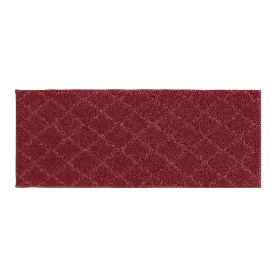 24x60 Red Trellis Scatter Rugs for Kitchen